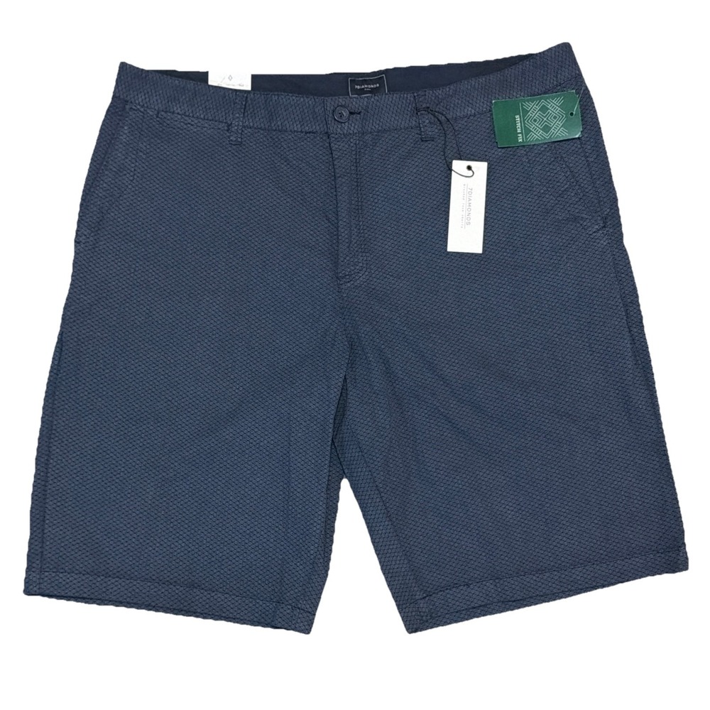 7 Diamonds NWT Men's 36(38)x10 Blue Locomotion Shorts Pockets Stretch